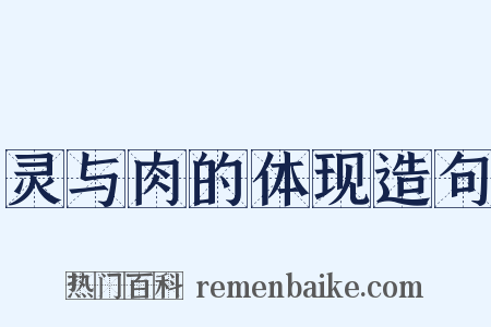 灵与肉的体现造句是什么意思的图片